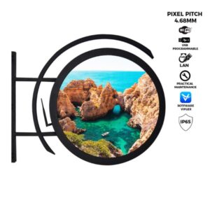 P4.68 Double Side Circular Round LED Display Sign Double Sides Circle LED Screen - Image 7